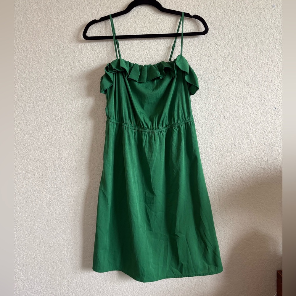 Old Navy Green Ruffle Mini Dress